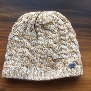 North Face fleece lined hat, beanie, one size